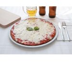 Assiette � pizza en porcelaine blanche 330 mm napoli - lot de 6 - saturnia