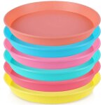 Assiettes reutilisables en materiau durable plusieurs couleurs