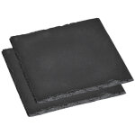 Assiette de service en ardoise, dimensions: 20 x 20 cm - lot de 2