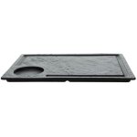 Assiette à steak rectangulaire 33x24 cm noir en porcelaine noire Assiette à steak rectangulaire 33x24 cm noir en porcelaine noire