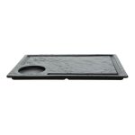 Assiette � steak rectangulaire 33x24 cm noir en porcelaine noire