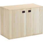 Astigarraga - armoire en pin brut 2 portes 3 tablettes dinamic