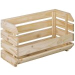 Calicosy - caisse empilable en pin massif - l60 x h35, 3 cm