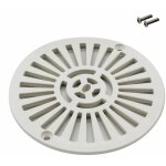 Grille bonde de fond ronde avec vis pour piscine liner - diam 17, 7 cm - blanc - astral