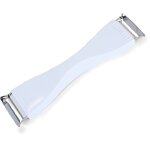Eplucheur blanc en inox 2 en 1 - astuceo
