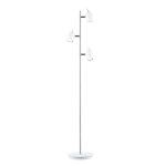 Lampadaire led megaman quincy 3 abat - jours pied blanc 2, 5w