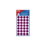 Pastilles adhsives rondes 15 mm - violet - apli