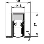 Athmer - joint de porte schall - ex duo l - 15 / 28 os 1 - 404 2 - s. l. 958mm alu. argentf. hlt - 1 ...