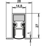 Athmer - joint de porte schall - ex� duo l - 15 / 28 os 1 - 404 longueur 833 mm