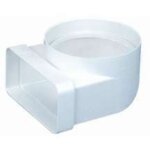 Atlantic ? coude mixte vertical 55x110x100 en pvc auto - extinguible ? 460004 ? pour conduits vmc ? installati ...