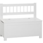 Atmosphera - coffre banc � jouer 2 en 1 en bois mdf blanc
