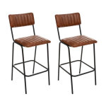 Atmosphera - lot de 2 chaises de bar design 'dario' 103cm marron Atmosphera - lot de 2 chaises de bar design 'dario' 103cm marron