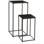 Atmosphera - lot de 2 sellettes tables d'appoint en metal Atmosphera - lot de 2 sellettes tables d'appoint en metal