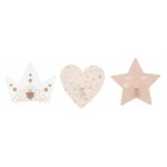 Atmosphera - lot de 3 patères enfant princesse 12cm rose Atmosphera - lot de 3 patères enfant princesse 12cm rose