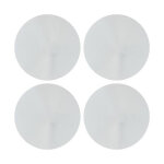 Lot de 4 miroirs adh�sifs 'rond' 20x20cm argent