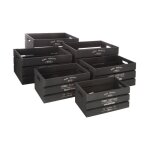 Lot de 6 caisses cagettes 'facto' 40cm charbon