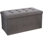 Atmosphera - banquette coffre pliable lysandre - 76 x h. 38 cm Atmosphera - banquette coffre pliable lysandre - 76 x h. 38 cm
