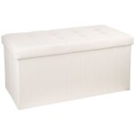 Atmosphera - banquette coffre pliable lysandre - 76 x h. 38 cm Atmosphera - banquette coffre pliable lysandre - 76 x h. 38 cm
