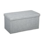 Banquette coffre pliante 'tomaz' 76cm gris clair Banquette coffre pliante 'tomaz' 76cm gris clair