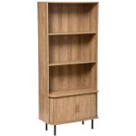 Atmosphera - biblioth�que 2 portes colva effet ch�ne 80x180cm cr�ateur d'int�rieur