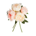 Bouquet de fleurs '4 pivoines' 30cm rose