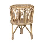 Cache - pot sur pied en rotin 'carmen' 39cm beige