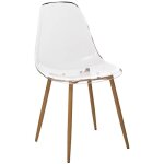 Atmosphera - chaise transparente - taho - l 47 cm x l 53 cm x h 85 cm - livraison gratuite