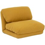 Atmosphera - chauffeuse marza jaune moutarde 209x78cm crateur d'intrieur