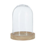 Cloche d�corative en verre 'poser' 19cm naturel