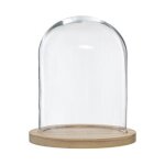 Cloche dcorative en verre 'shine' 29cm naturel