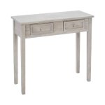 Atmosphera - console 2 tiroirs 'charme' 80cm naturel