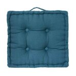 Coussin de sol 'dorian' 40x40cm bleu canard