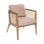 Atmosphera - fauteuil cannage design 'koza' 78cm taupe Atmosphera - fauteuil cannage design 'koza' 78cm taupe