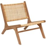 Atmosphera - fauteuil timor teck et rotin