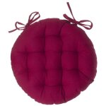 Coussin de sige rond en coton rouge d. 38 cm ? atmosphera crateur d'intrieur