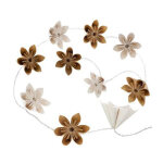 Atmosphera - guirlande led '10 fleurs' 23cm or