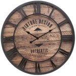 Horloge d80 m�tal et bois oscar atmosphera