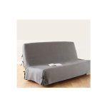 Housse de clic clac 140x200 cm gris clair 100% coton