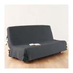 Atmosphera - housse de clic - clac 'tissu' 140x200cm gris fonc�