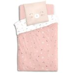Housse de couette enfant 140x200 chat + taie 100% coton bio 57 fils