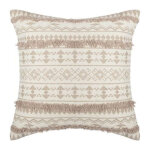 Housse de coussin tuft�e 'etnik' 40x40cm lin