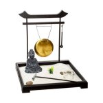 Jardin zen bouddha 'tori' 26cm noir