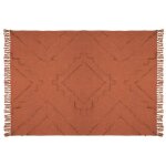 Jeté de lit tufté inca 130x180 cm terracotta Jeté de lit tufté inca 130x180 cm terracotta