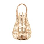 Lanterne � anse en rotin 'panier' 37cm naturel