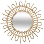 Atmosphera - miroir soleil rotin d50cm cr�ateur d'int�rieur