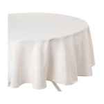 Nappe antitache ronde 'unie' 180cm ivoire