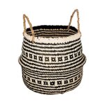 Panier de rangement pliable � anses 'seagrass' 40cm noir