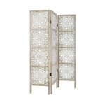 Paravent en bois 'etnik' 120x169cm blanc Paravent en bois 'etnik' 120x169cm blanc