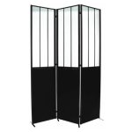 Atmosphera - paravent design en verre 'arme' 170cm noir Atmosphera - paravent design en verre 'arme' 170cm noir