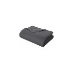 Parure de lit tresse - 240 x 260 cm - gris fonc - livraison gratuite